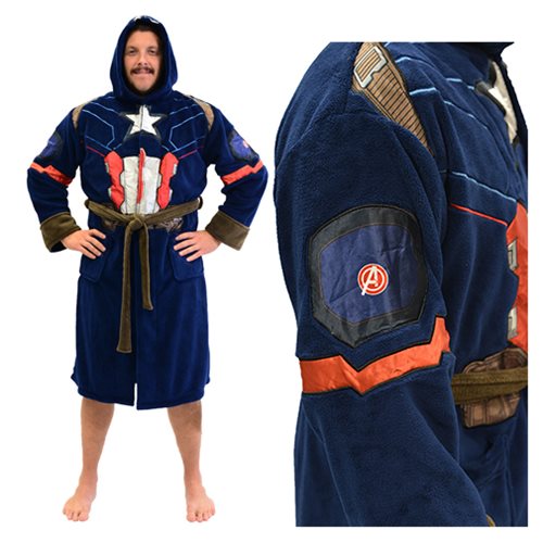 Marvel Captain America Civil War Hooded Fleece Bathrobe